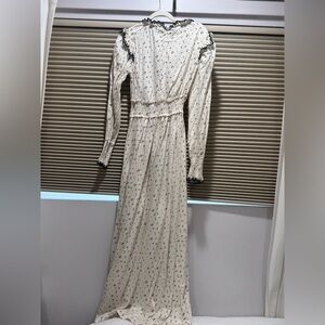 ASOS Cream and Black Long Sleeve Dress